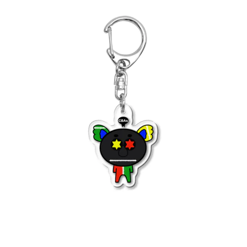 CBAsのマルチカラー黒コアラ Acrylic Key Chain