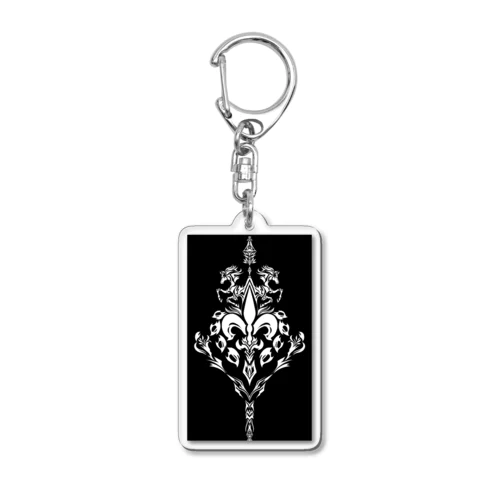 fuego fleur de lys Acrylic Key Chain