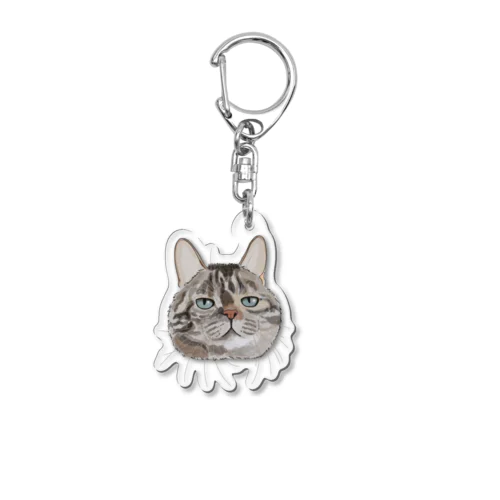 キジトラ柄の猫 Acrylic Key Chain