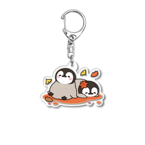 ほのぼの子ペンギン　紅葉ver. Acrylic Key Chain