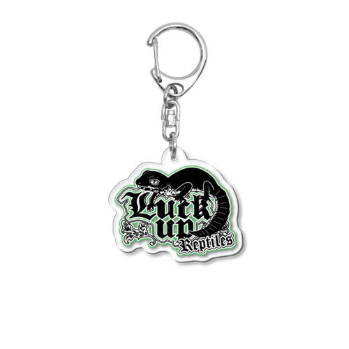 LUCK UP Reptilesヒョウモントカゲモドキロゴ Acrylic Key Chain