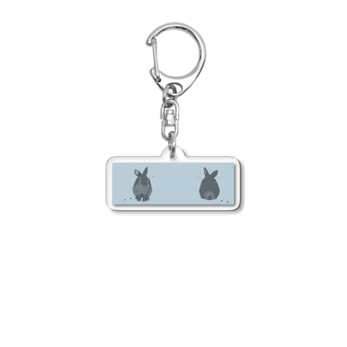 うさぎ(黒)リバース Acrylic Key Chain