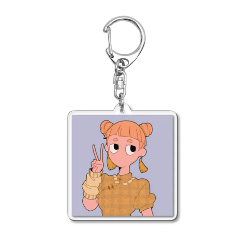 『ピース』(イエローver.) Acrylic Key Chain