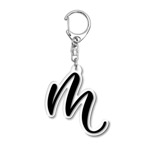 M　イニシャルシリーズ〈BK〉 Acrylic Key Chain