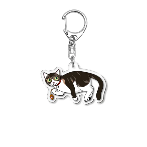 そこそこリアルねこ くつろぐにゃん03 Acrylic Key Chain