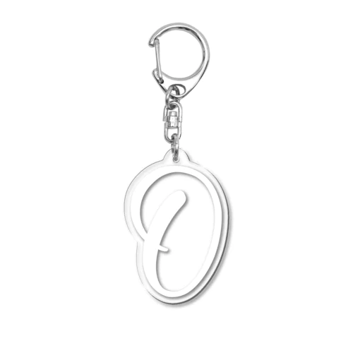 O　イニシャルシリーズ〈WH〉 Acrylic Key Chain