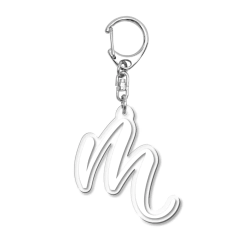 M　イニシャルシリーズ〈WH〉 Acrylic Key Chain