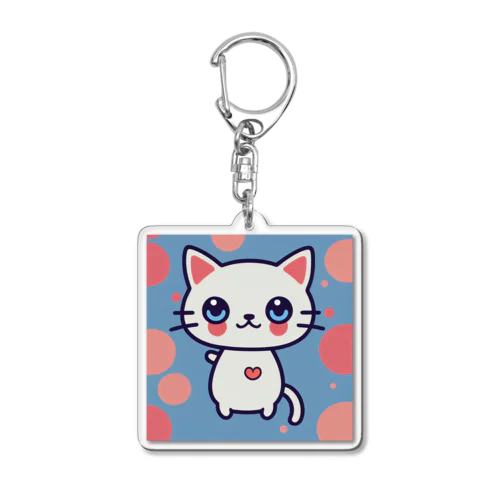 狛猫のミケ「はーとびーと」 Acrylic Key Chain