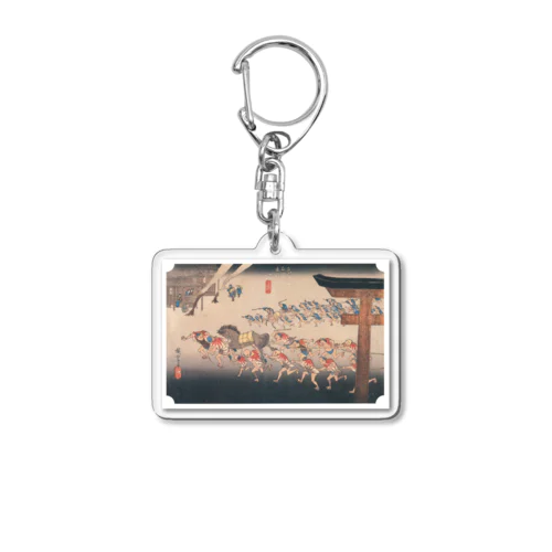 広重_東海道五拾三次 宮 熱田神 Acrylic Key Chain