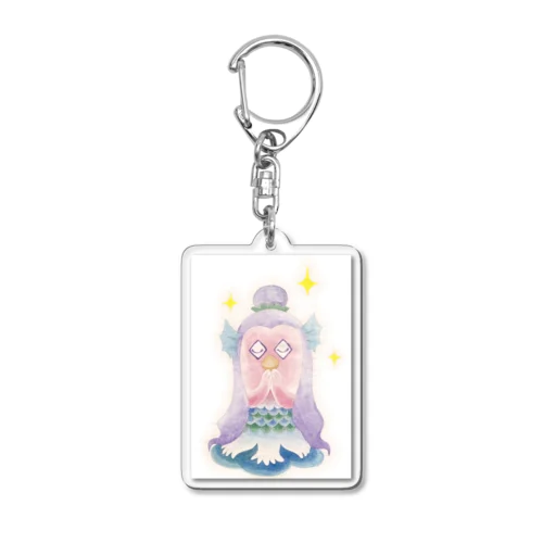 アマビエさん（祈り） Acrylic Key Chain