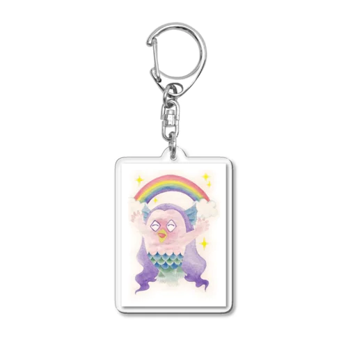 アマビエさん（喜びの虹） Acrylic Key Chain