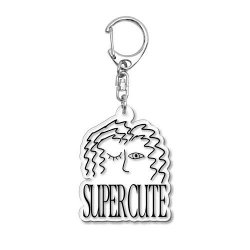 SUPER CUTE ソバージュなやんぐ Acrylic Key Chain