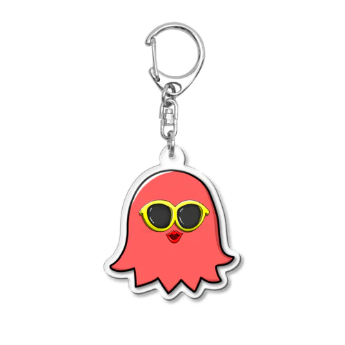 イカしたたこさんういんなーきーほるだー Acrylic Key Chain