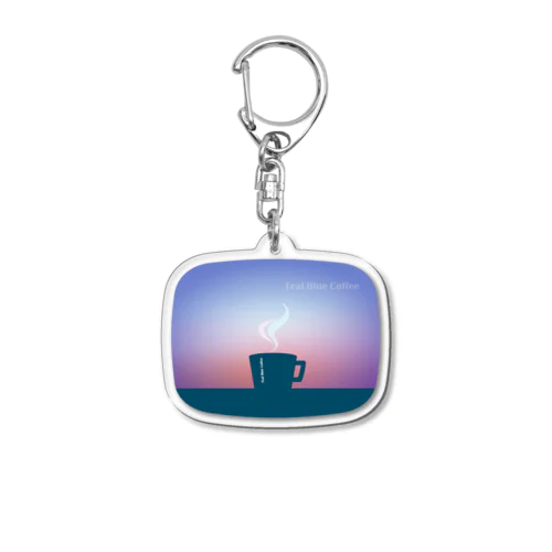 Teal Blue Hour Acrylic Key Chain