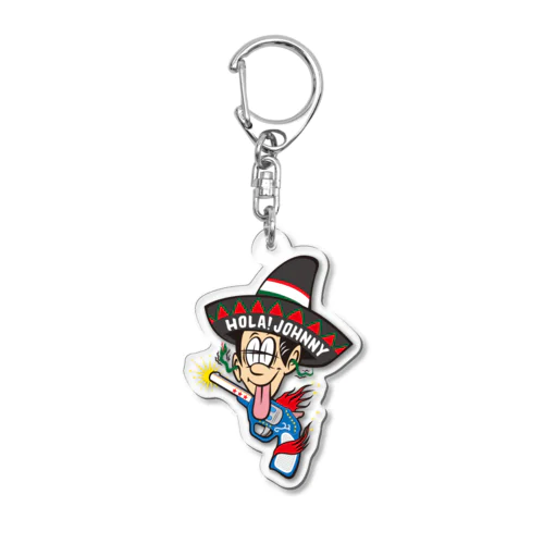 HOLA!  JOHNNY with TOY GUN Acrylic Key Chain