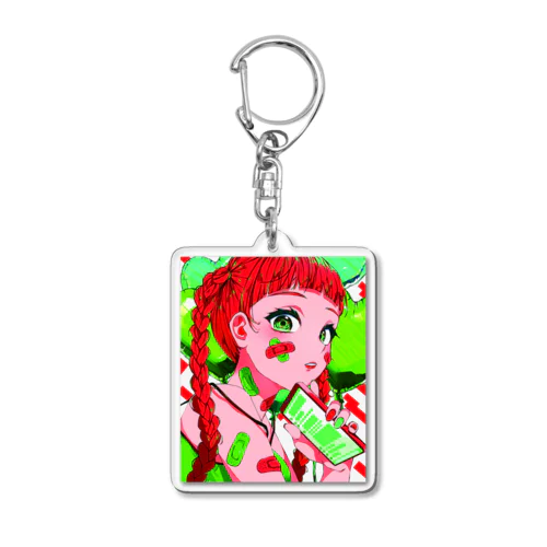 ❤️💚🤍 Acrylic Key Chain