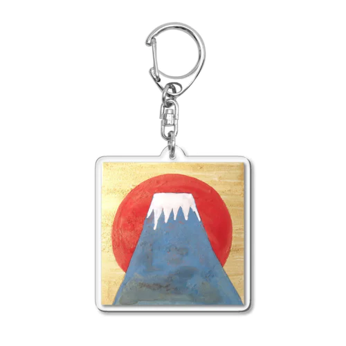 日本画・富士山と日の出 Acrylic Key Chain