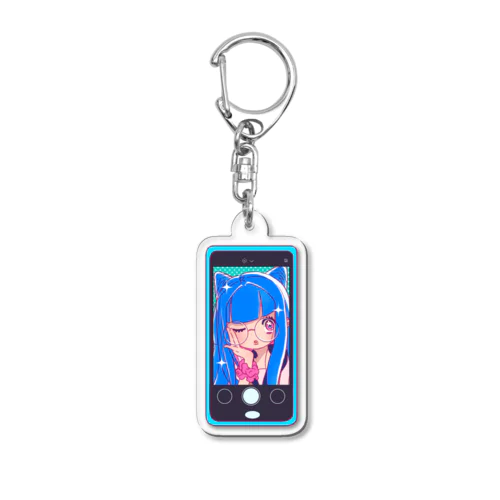 地雷ちゃんセルフィ― Acrylic Key Chain