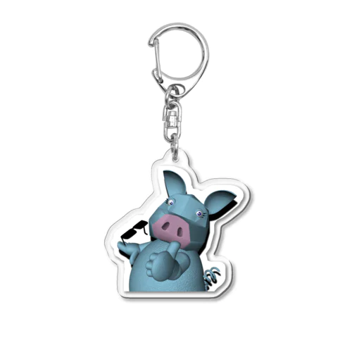 Good Job Ms.Pig Acrylic Key Chain