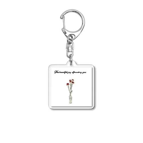 薔薇5本　あなたに出会えた心からの喜び Acrylic Key Chain