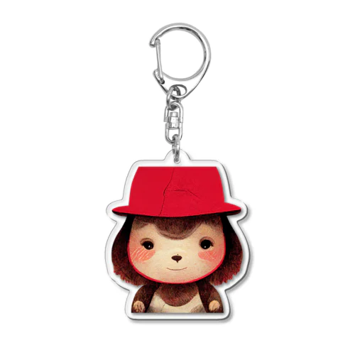 Cute Ape Girl Acrylic Key Chain