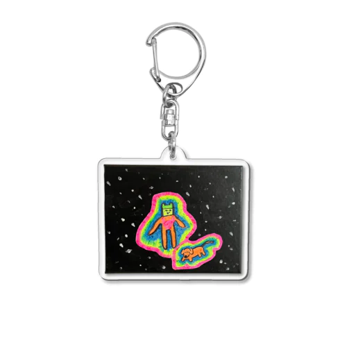 宇宙人間といぬ Acrylic Key Chain