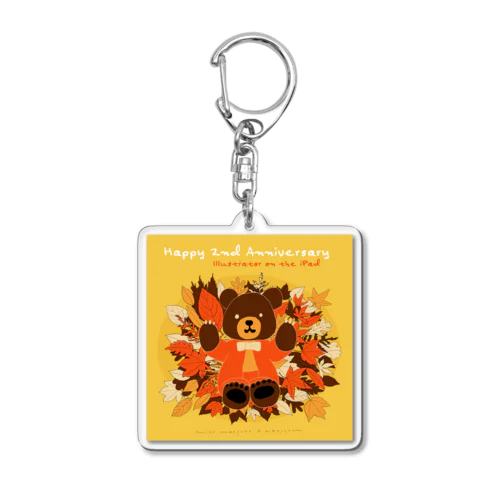 Happy 2nd Anniversary Acrylic Key Chain