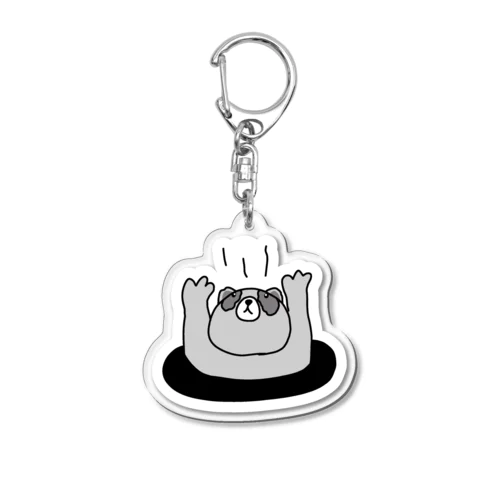 穴に落ちるグマ Acrylic Key Chain