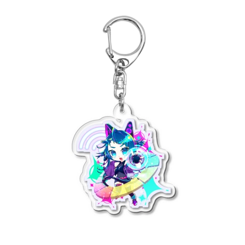 とりももここあ：ネコミミサイバー！ Acrylic Key Chain