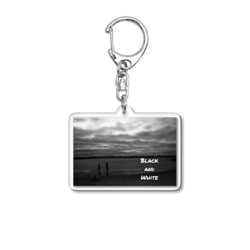 Cloudy Sky and Ocean  Acrylic Key Chain