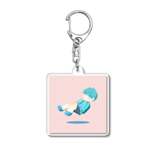 ふわふわ男の子・ぴんく Acrylic Key Chain