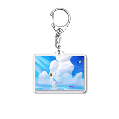 水兵ちゃんと入道雲 Acrylic Key Chain