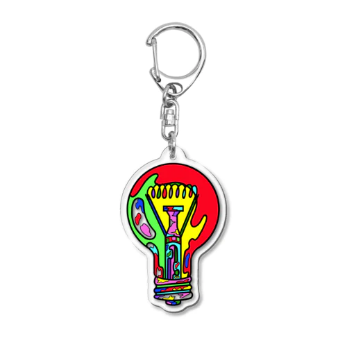 Light Bulb Red Acrylic Key Chain