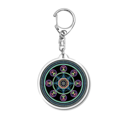 Mandala#1(丸) Acrylic Key Chain