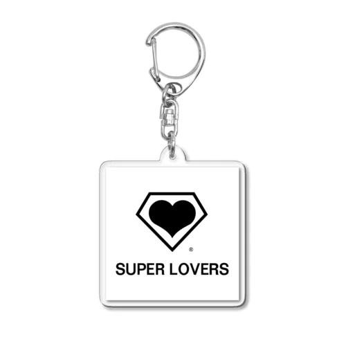 SUPER LOVERS 90sスクールロゴ アクリルキーホルダー