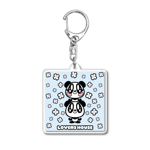 LOVERS HOUSE お花メリーアンドケン　ブルー Acrylic Key Chain