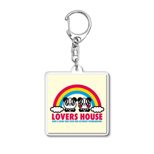 LOVERS HOUSE 虹と雲メリーアンドケン　イエロー Acrylic Key Chain