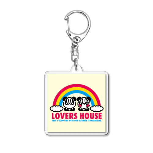 LOVERS HOUSE 虹と雲メリーアンドケン　イエロー アクリルキーホルダー