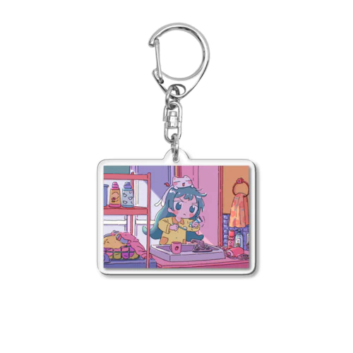 はみがき粉ぎゅう Acrylic Key Chain