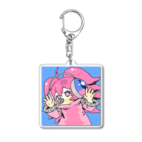 ガラス越しBaBoomania SAKURA/Pink Acrylic Key Chain