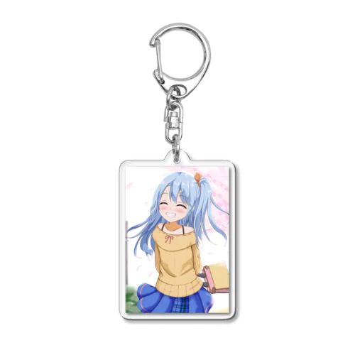 桜色と蒼 Acrylic Key Chain