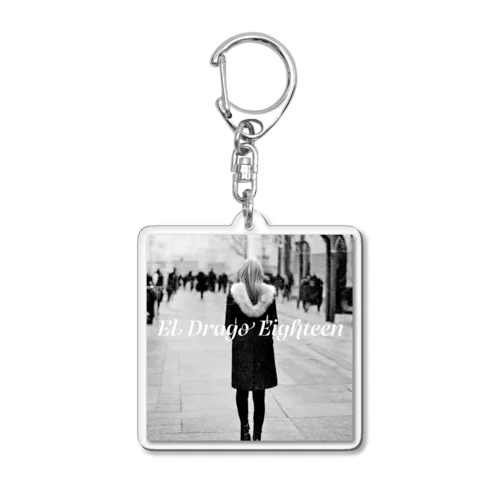 the winter town Acrylic Key Chain