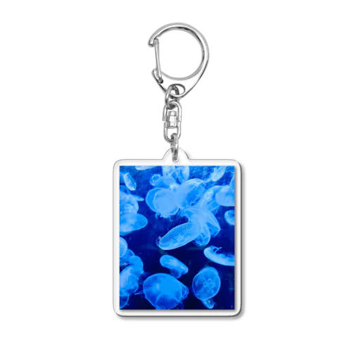 《水中遊びPictures》Jellyfish blue Acrylic Key Chain