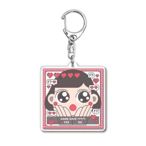 おめめの大きな女の子 Acrylic Key Chain