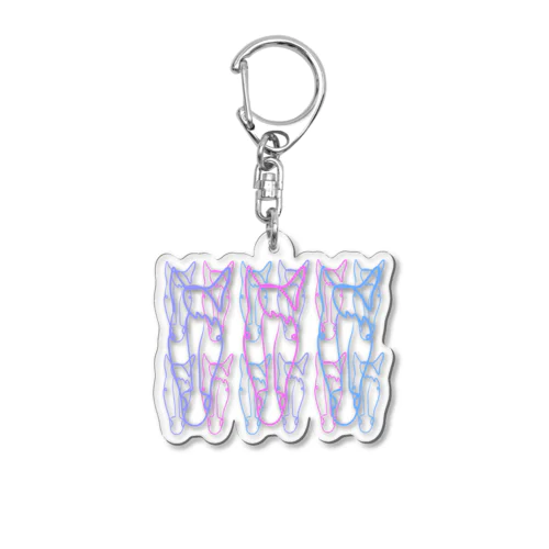 カラフルな馬さん Acrylic Key Chain