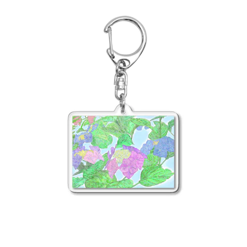 紫陽花（あじさい） Acrylic Key Chain