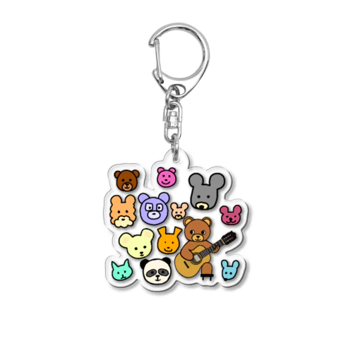 ギタくまちゃん1 Acrylic Key Chain