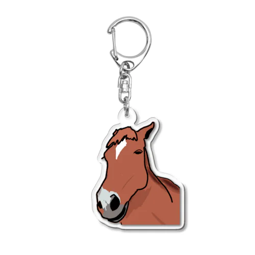 眠たそうなお馬さん Acrylic Key Chain