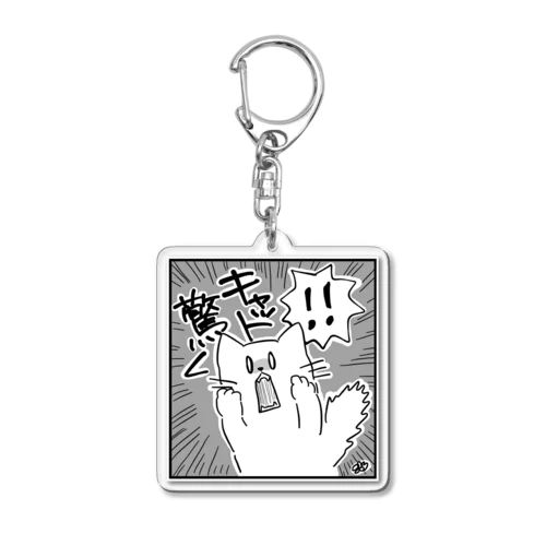 キャット驚く Acrylic Key Chain