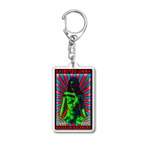 【ナカムラマサ首】KAIBUTSU-ONNA BLACK BACK Acrylic Key Chain